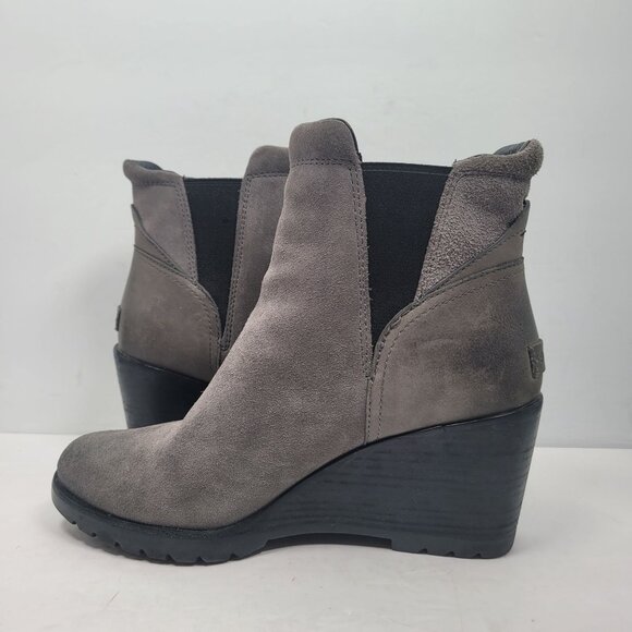 Sorel After Hours Women's Gray Suede Wedge Ankle Boots US Size 9.5 - Picture 6 of 10